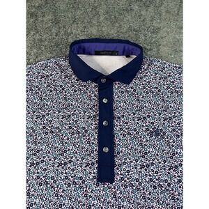 Greyson Golf Polo Shirt Mens Large Pink Purple Floral AOP Performance Stretch